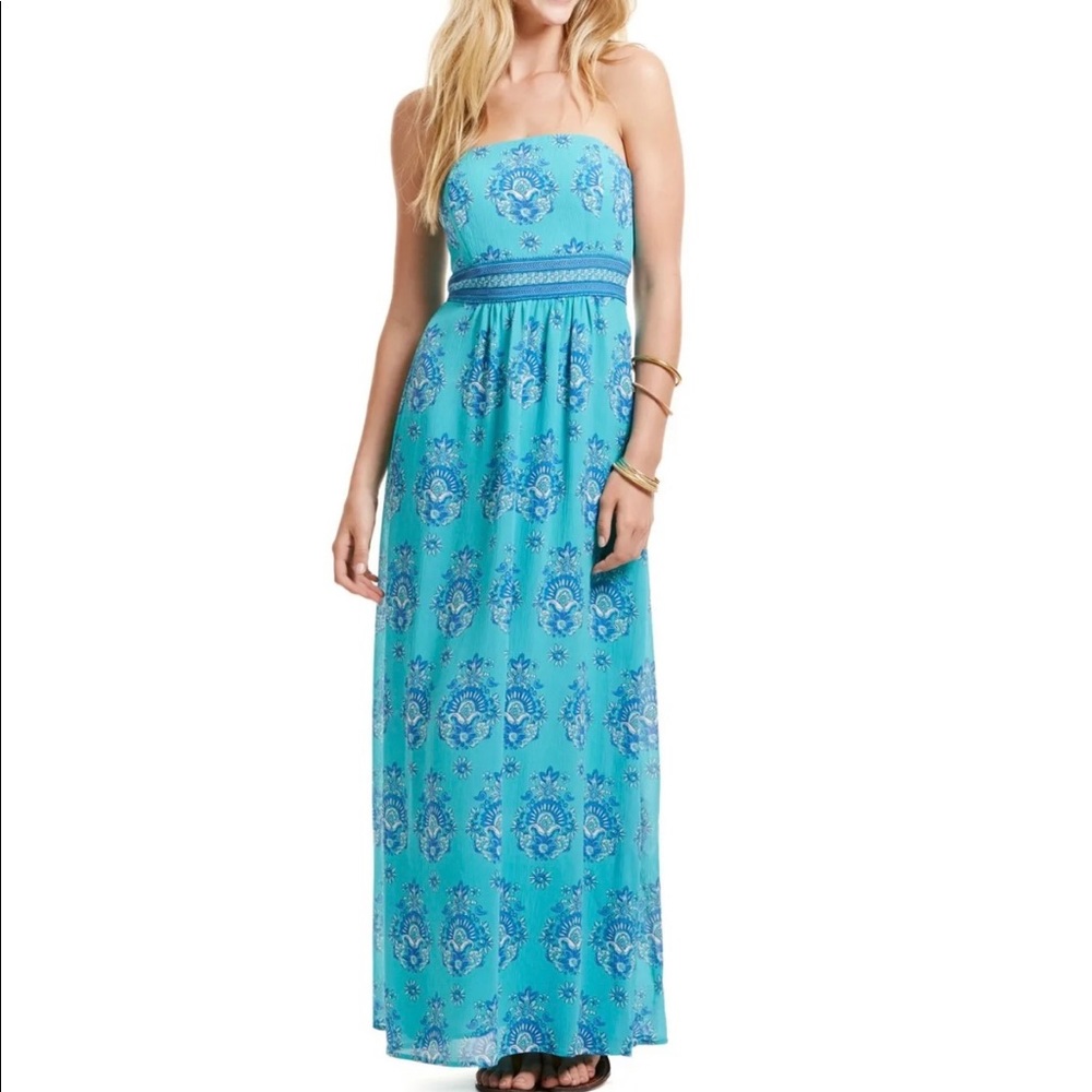 Vineyard Vines Scarf Print Medallion Maxi Dress Size 4